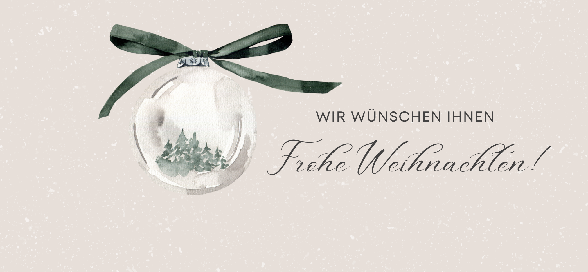 In der Weihnachtswoche haben wir geschlossen.